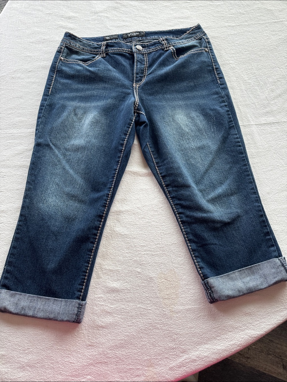 Nine West Dark Blue Women's Capri Jeans